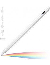 iPad(2018-2022) için Stylus Kalem, iPad Pro 11/12.9, iPad 10/9/8/7/6. Nesil, iPad Air 5/4/3. Nesil, iPad Mini 6/5. Nesil için Eğim Sensörlü Avuç İçi Reddi Aktif Stylus Kalem