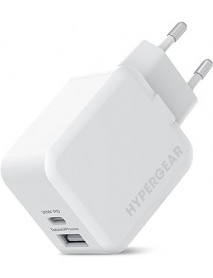 Hypergear 30 W USB-C Duvar Şarj Cihazı, Hızlı Şarj Özellikli, Beyaz