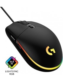Logitech G G102 Kablolu Oyuncu Mouse, LIGHTSYNC RGB Aydınlatma, 8.000 DPI, 6 Programlanabilir Tuş, Siyah